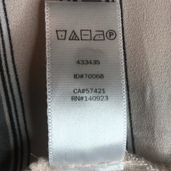 Loft Pale Pink and Gray Striped Tee - Size Small - Picture 7 of 7